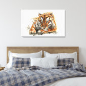Tiger Leinwanddruck (Insitu (Schlafzimmer))