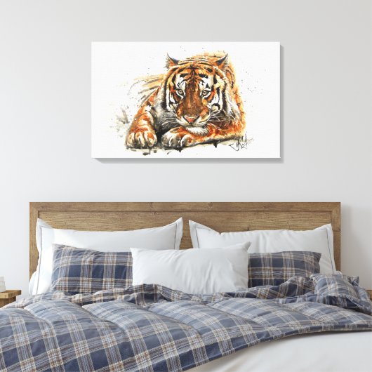 Tiger Leinwanddruck (Insitu (Schlafzimmer))