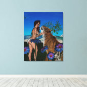 Tiger Leinwanddruck (Insitu (Holzboden))