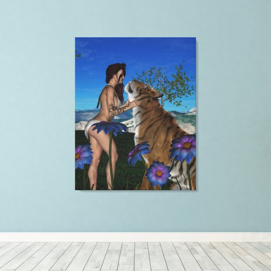 Tiger Leinwanddruck (Insitu (Holzboden))