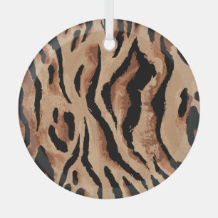 Tiger Leopard: Tierhaut nahtlos Ornament Aus Glas