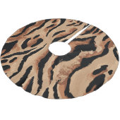 Tiger Leopard: Tierhaut nahtlos Polyester Weihnachtsbaumdecke (Schrägansicht)