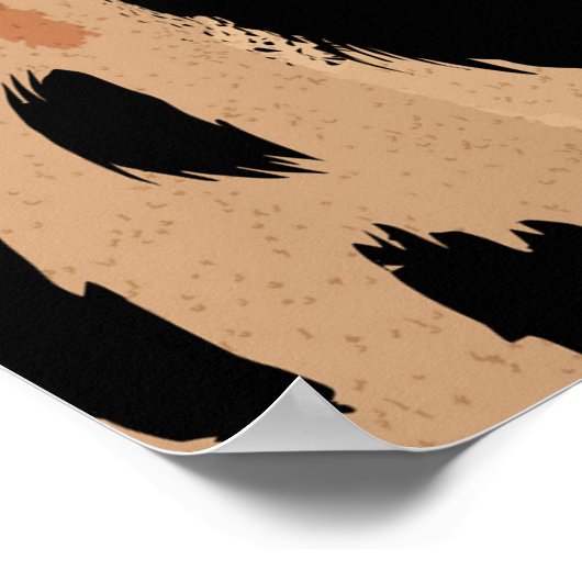 Tiger Leopard: Tierhaut nahtlos Poster (Ecke)