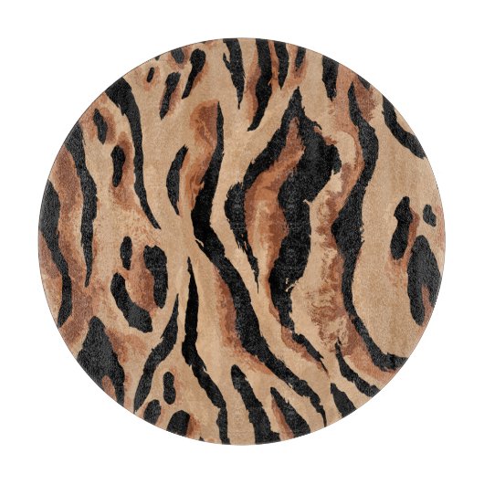Tiger Leopard: Tierhaut nahtlos Schneidebrett (Vorderseite)