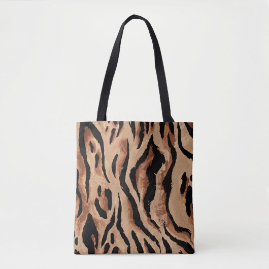 Tiger Leopard: Tierhaut nahtlos Tasche (Vorderseite)