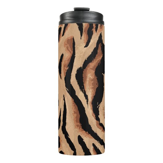 Tiger Leopard: Tierhaut nahtlos Thermosbecher (Vorderseite)