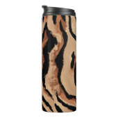 Tiger Leopard: Tierhaut nahtlos Thermosbecher (Nach rechts gedreht)