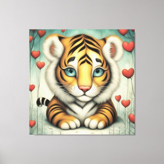 Tiger-Liebe 2 Leinwanddruck (Vorderseite)