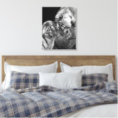 Tiger Liebe Foto auf Leinwand Wrap (Insitu (Schlafzimmer))