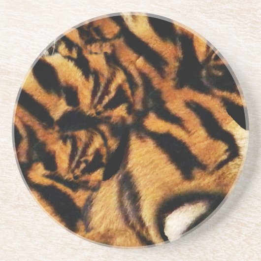 Tiger-Liebe_ Sandstein Untersetzer (Vorne)