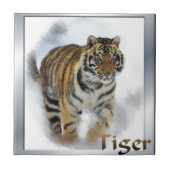 Tiger Liebhaber Kunst Fliese (Vorderseite)