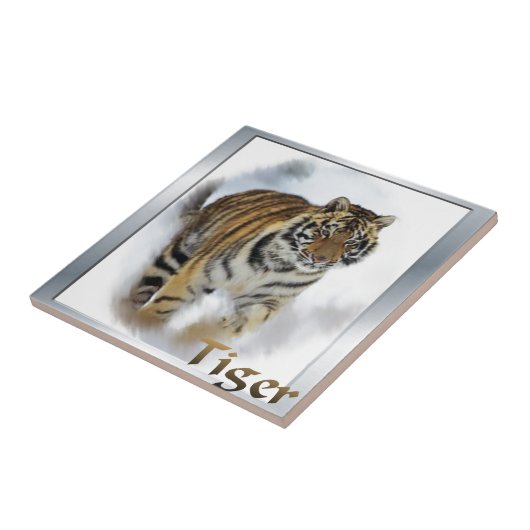 Tiger Liebhaber Kunst Fliese (Seite)