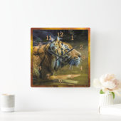 Tiger LIGHT and PEACE Quadratische Wanduhr (Zuhause)