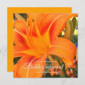 Tiger lilie - Name Day Einladung (Vorne/Hinten)
