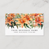 Tiger Lilien Orange Lily Blume Blumenstrauß Visitenkarte (Vorderseite)