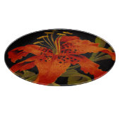 Tiger-Lilien-rundes Schneidebrett (Ecke)
