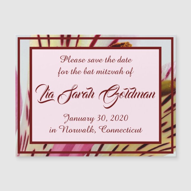 Tiger-Lilien-Save the Date Magnet (Vorderseite)