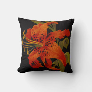 Tiger-Lilien-Wurfs-Kissen Kissen