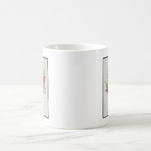 Tiger-LilienGladioli und Scabious in einem Blau Kaffeetasse