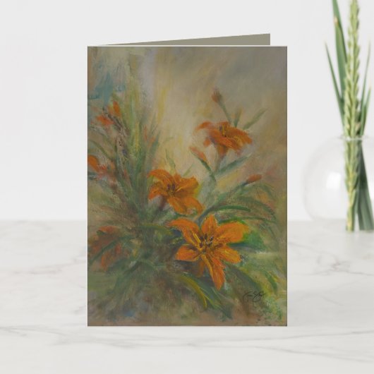 Tiger Lilies 5 x 7" Dankeskarte (Vorderseite)