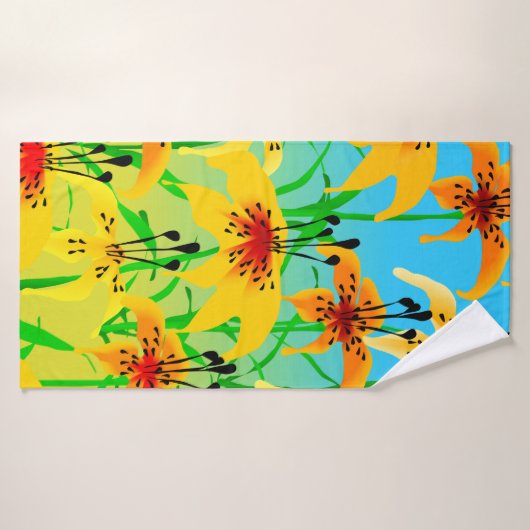 Tiger Lilies Badehandtuch (Badehandtuch)