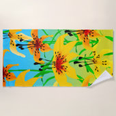 Tiger Lilies Beach Handtuch (Vorderseite)