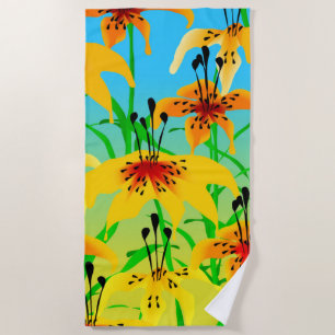 Tiger Lilies Beach Handtuch