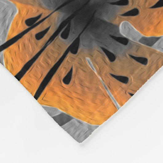Tiger Lilies Fleece Blanket (Ecke)