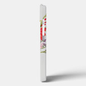 Tiger Lilies Gladioli und Scabious in a Blue Case-Mate iPhone Hülle (Rückseite / Links)