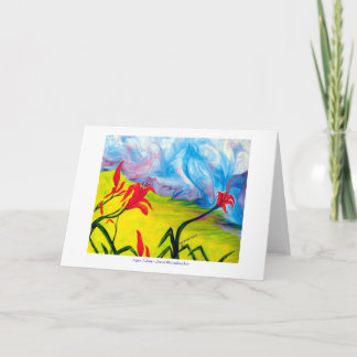 Tiger Lilies GREETING CARD Karte