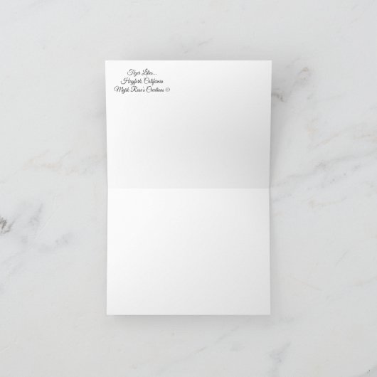 Tiger Lilies... Karte (Innenseite)