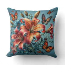 Tiger Lilies mit Schmetterlingen