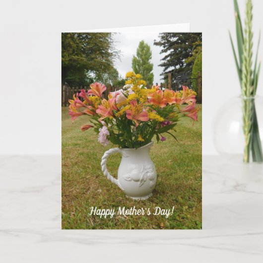Tiger Lilies Mother's Day Vase Card Karte (Vorderseite)