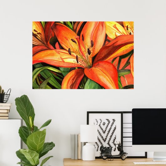 Tiger Lilies Poster (Heimbüro)