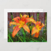Tiger Lilies Postkarte (Vorne/Hinten)