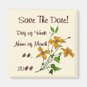 Tiger Lilies (Save the Date Magnet) Magnet (Vorne)