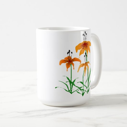 Tiger Lilies Tasse (VorderseiteRechts)