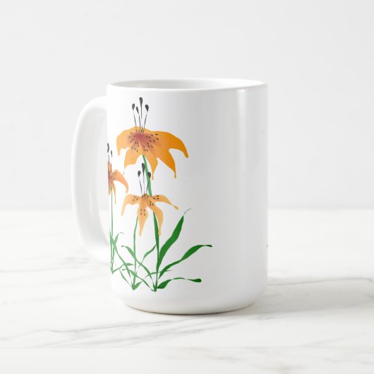 Tiger Lilies Tasse (Vorderseite Links)