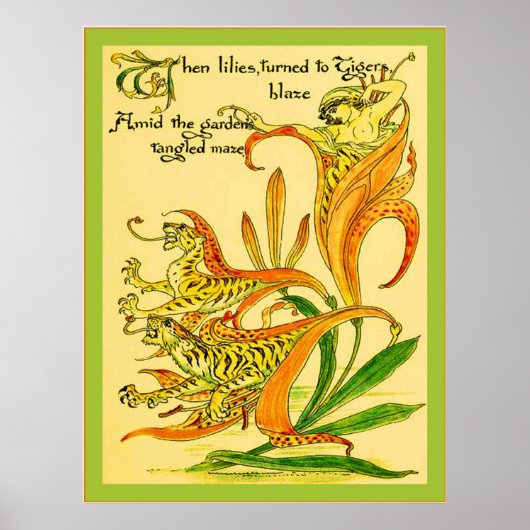 Tiger Lilies ~ Vintage Jugendstilausgabe Poster (Vorne)
