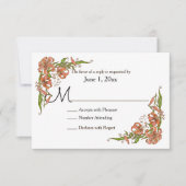 Tiger Lilies Wedding RSVP (Vorderseite)