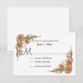 Tiger Lilies Wedding RSVP Karte (Vorne/Hinten)