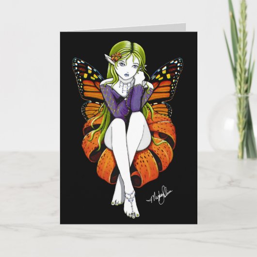 Tiger Lillith Blume Fairy Card Karte (Vorderseite)