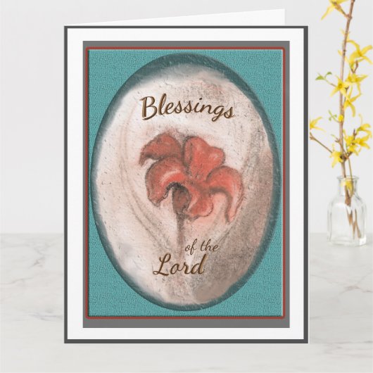 Tiger Lilly Blessing Karte (Gelbe Blume)