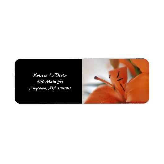 Tiger Lily Address Label (Vorne)