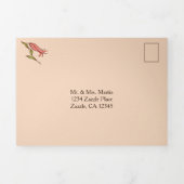 Tiger Lily All in One Wedding Dreifach Gefaltete Einladung (Cover)