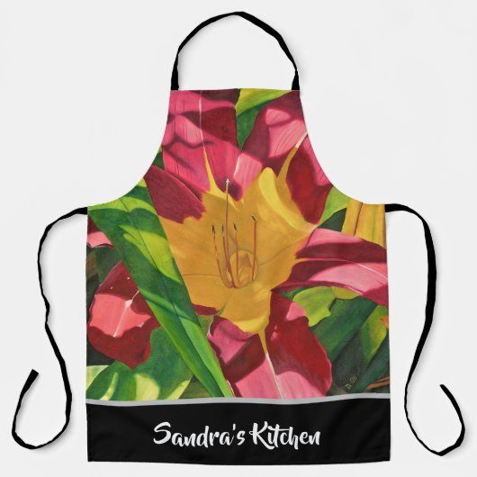 Tiger Lily All-over Large Print Schürze (Vorderseite)