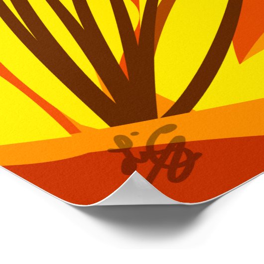 Tiger Lily Art Poster (Ecke)