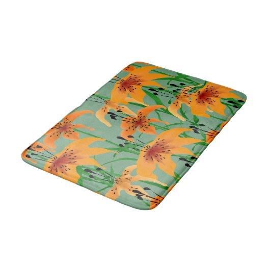 Tiger Lily Bath Mat Badematte (Schrägansicht)