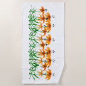Tiger Lily Beach Handtuch (Vorderseite)