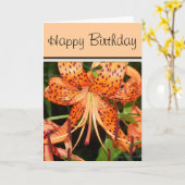 Tiger Lily Birthday Card Karte (Gelbe Blume)